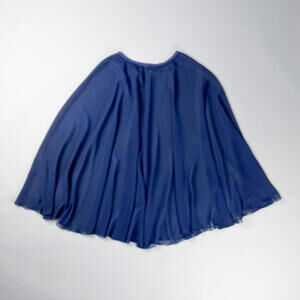 Vintage Blue Sheer Flowy Chiffon Cape or Poncho